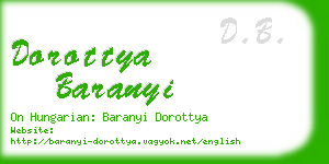 dorottya baranyi business card